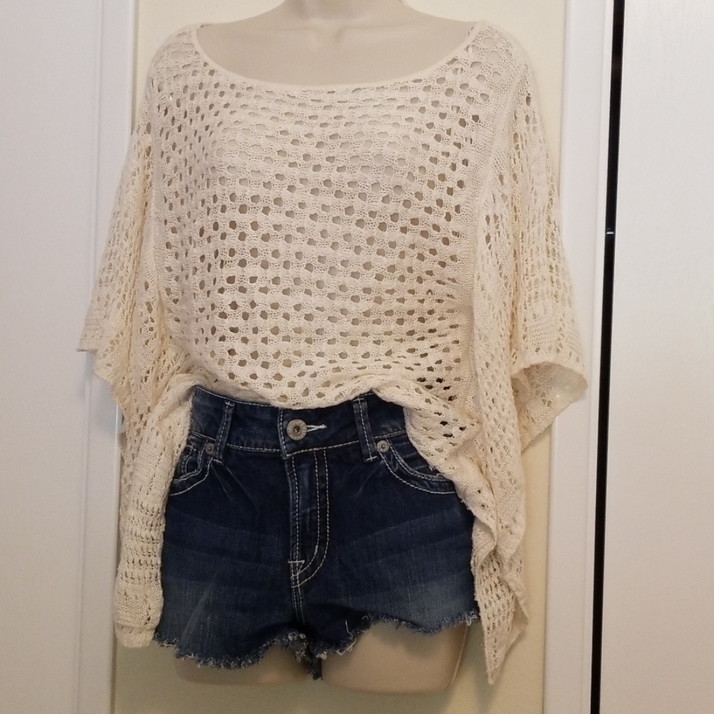 Cream Sweater Beach Top USA made
